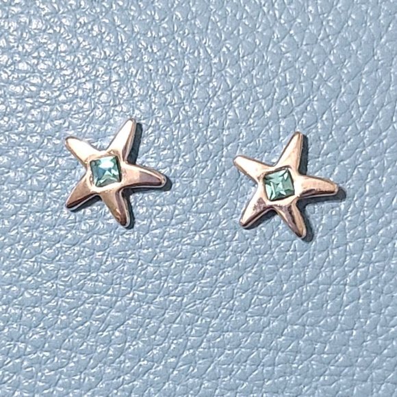 Starfish Earrings/Silver/Aqua/Turquoise/Cute Starfish Earrings/Studs/Gift - Picture 10 of 13